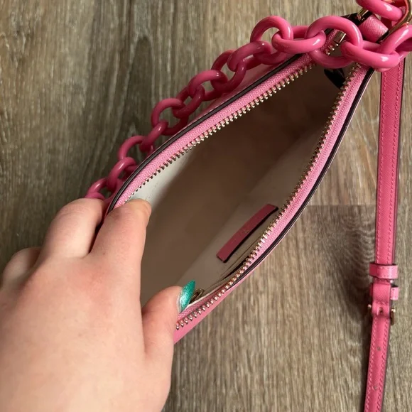 Kate Spade Pink Crossbody Bag with Chain Strap - Picture 4 of 4